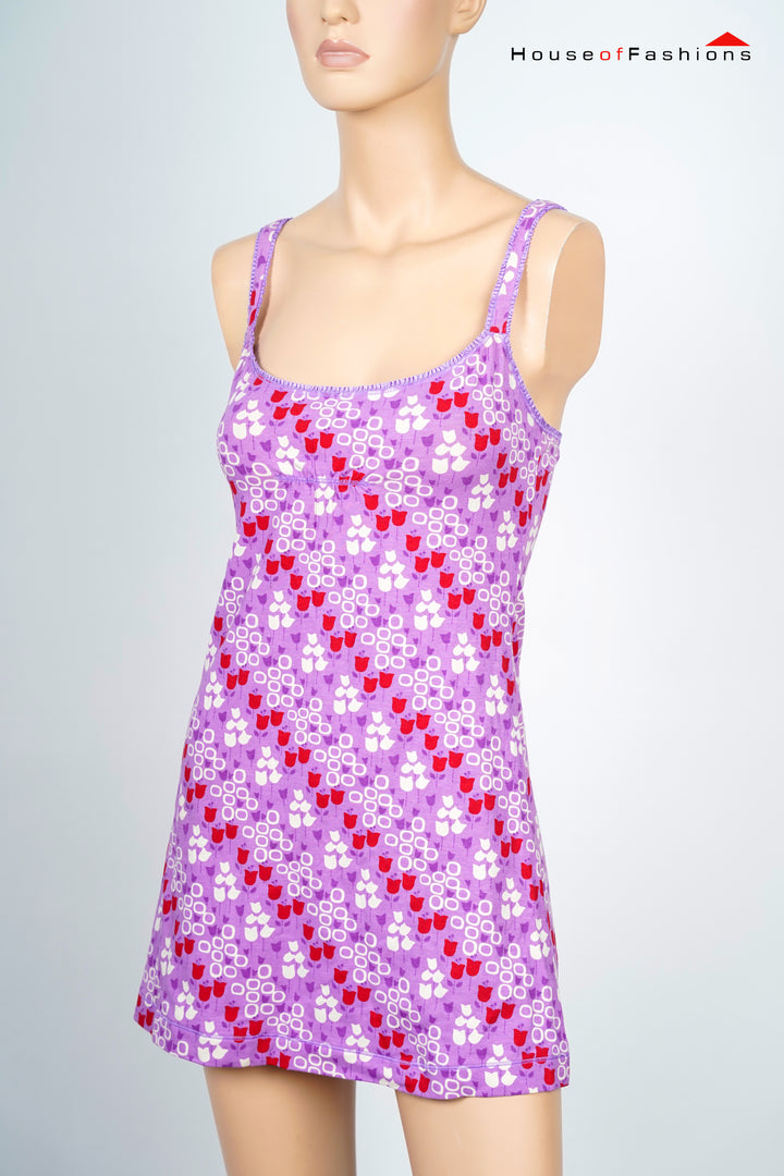 Women’s Cotton Printed Short Nightdress – Soft & Comfortable