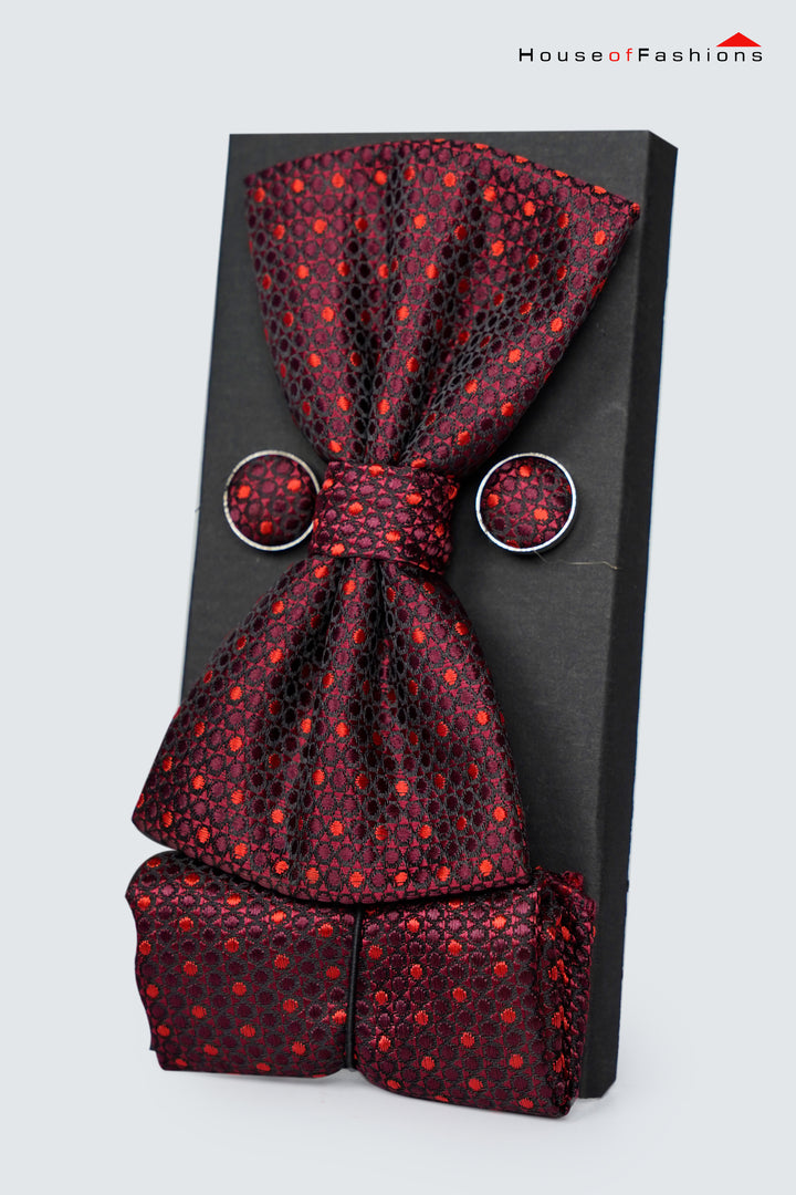 Amethyst Style Set – Bow Tie, Pocket Square & Cufflinks