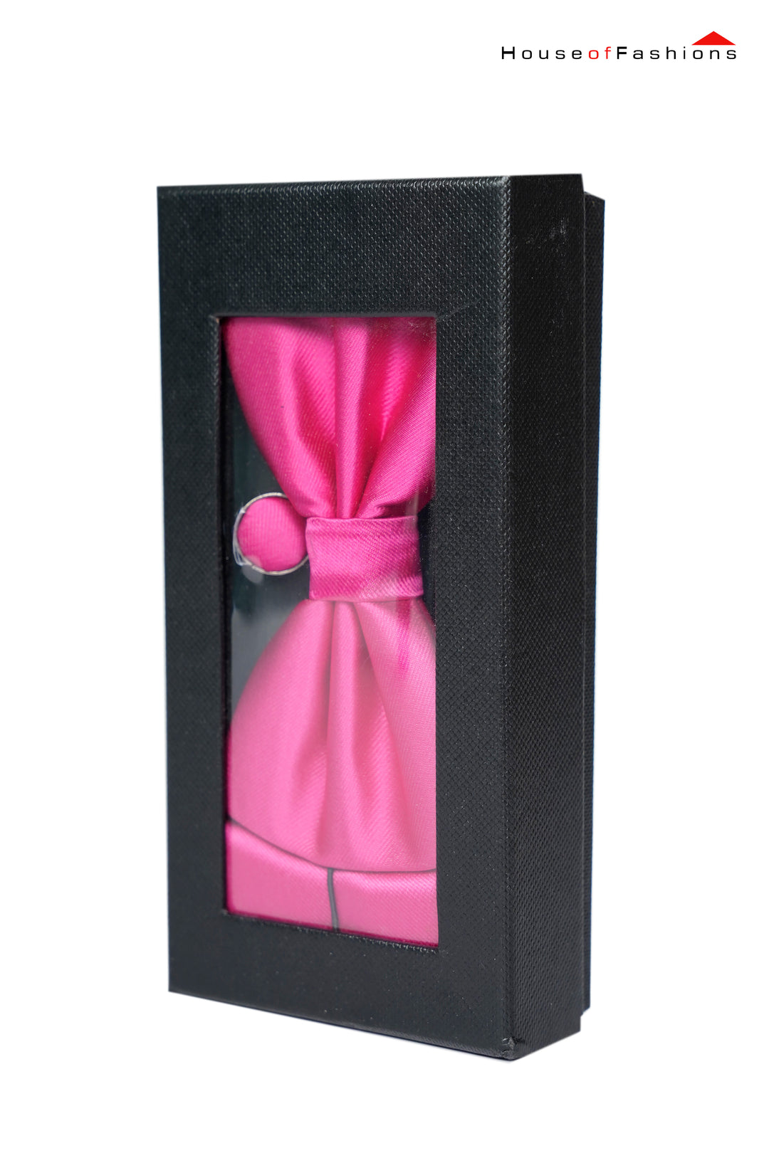 Rosé Style – Pink Bow Tie, Pocket Square & Cufflinks Set