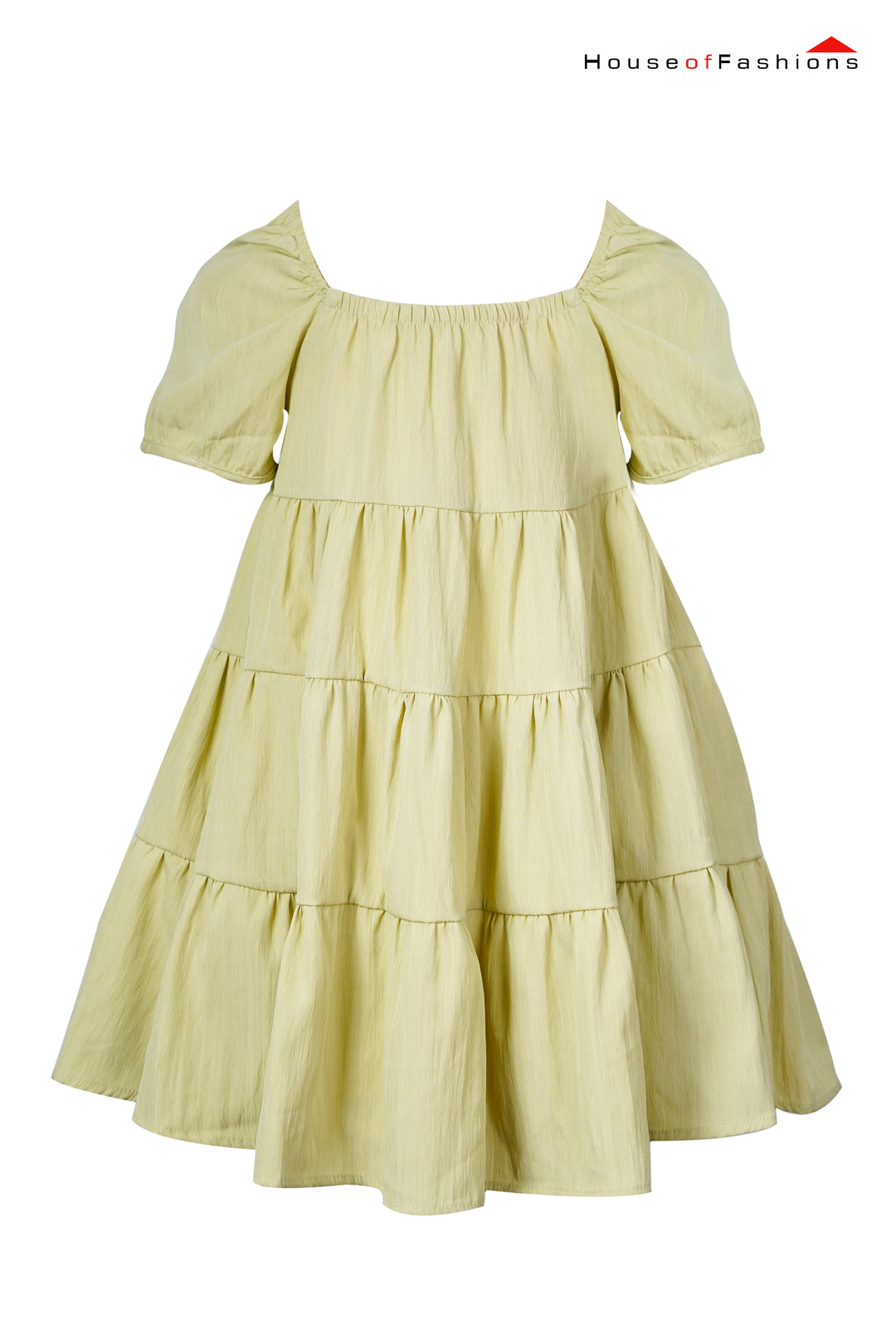 Sunshine Tiered Puff Sleeve Cotton Dress