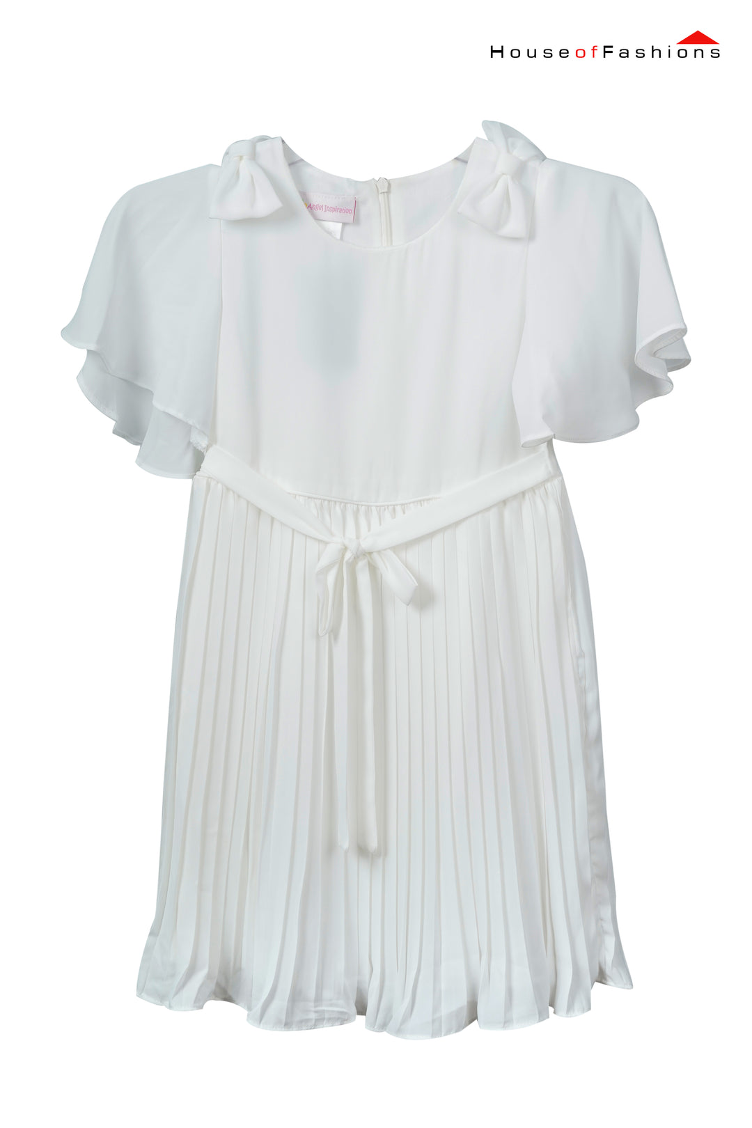 Angelic White Pleated Dress
