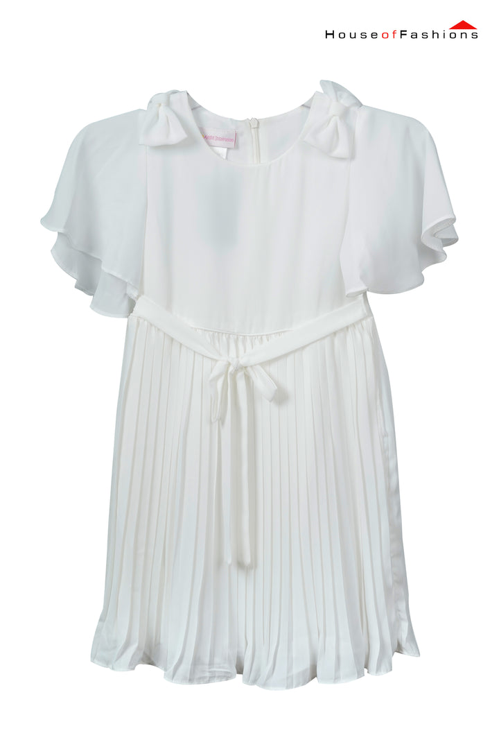 Angelic White Pleated Dress