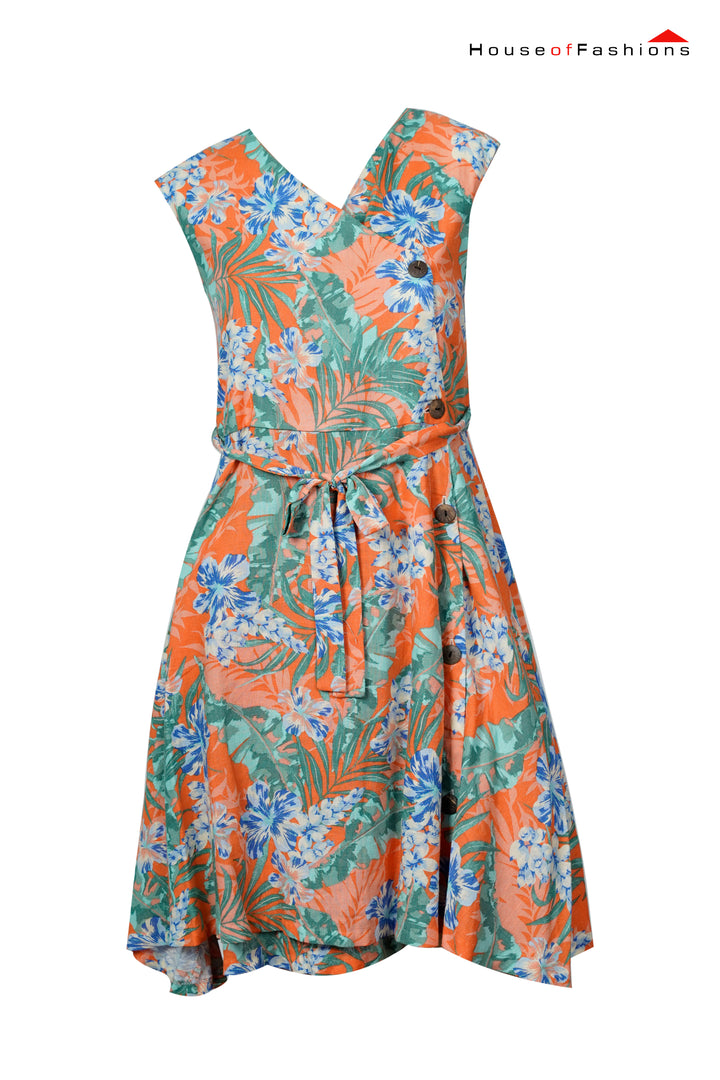Tropical Paradise Orange Dress