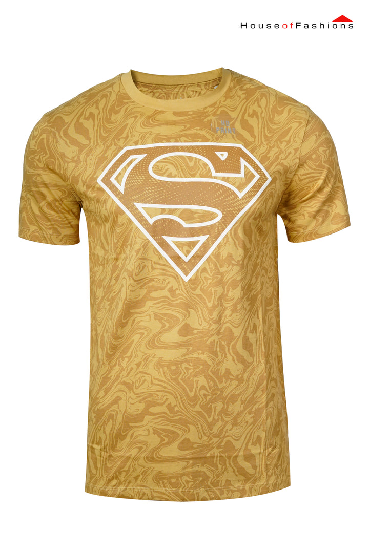 Superman Yellow Printed T-Shirt