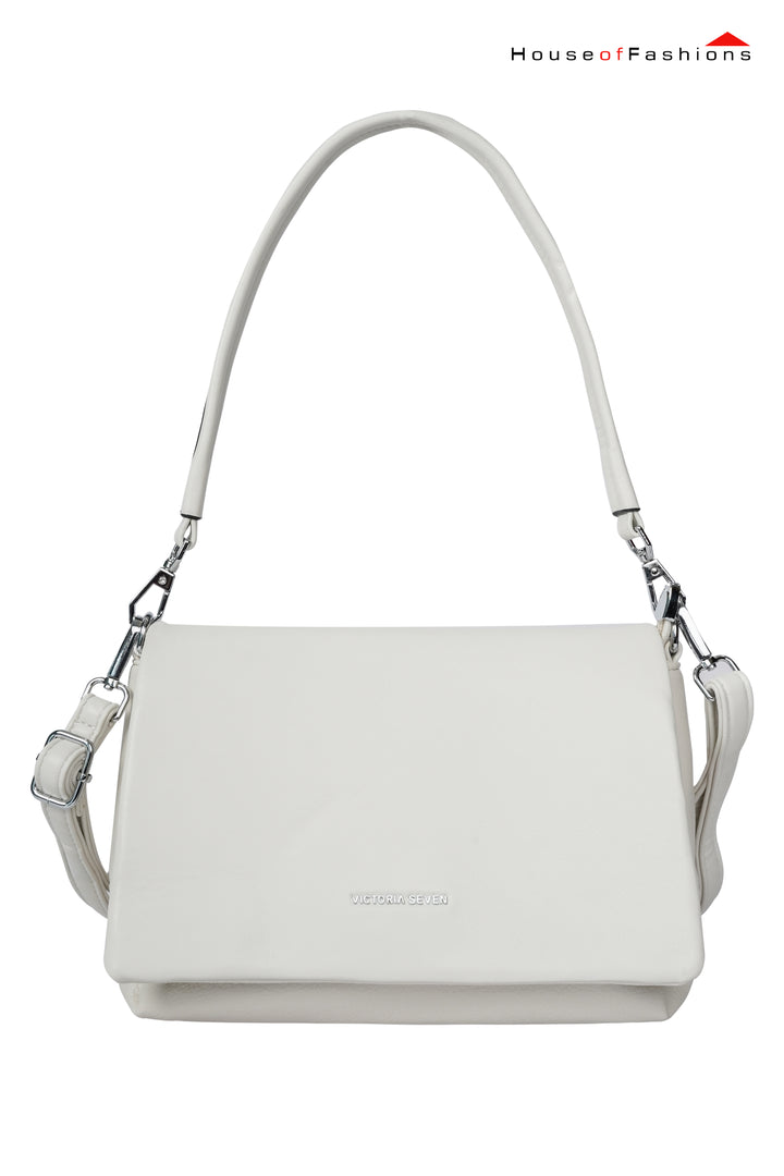 Elegant White Structured Shoulder Bag – Victorian Seven