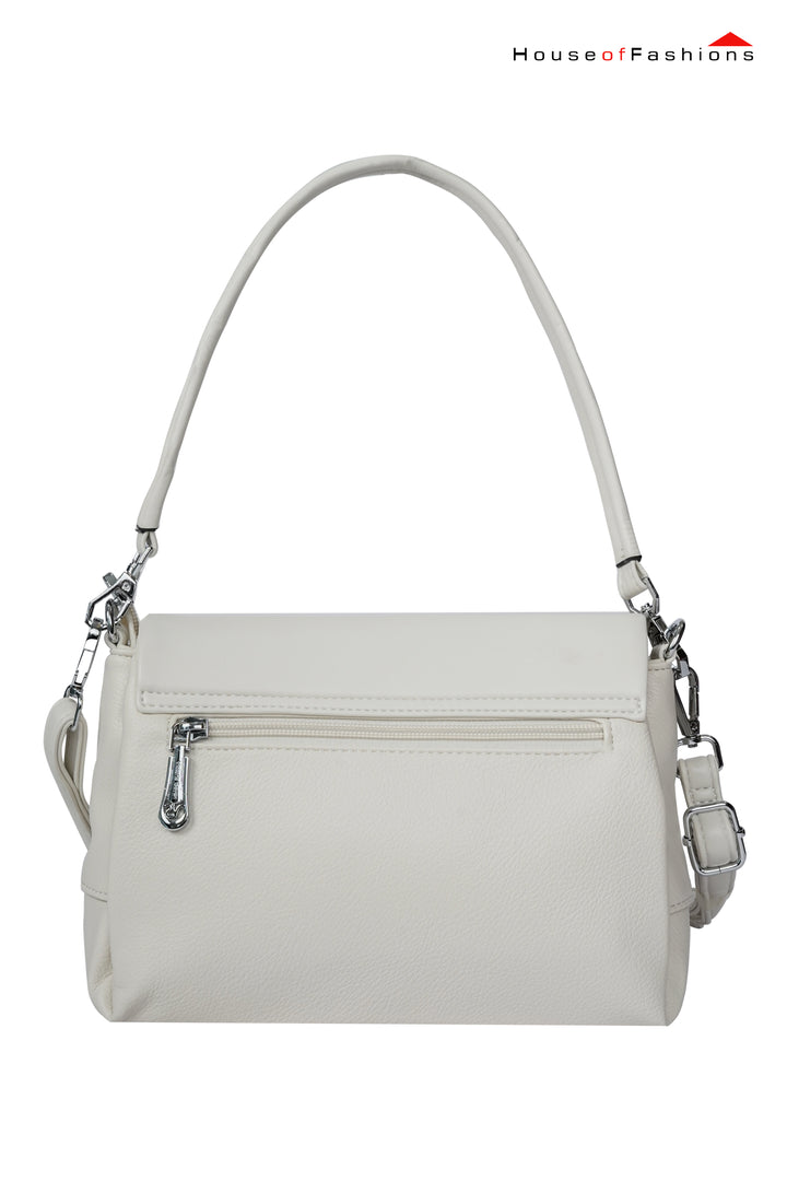 Elegant White Structured Shoulder Bag – Victorian Seven