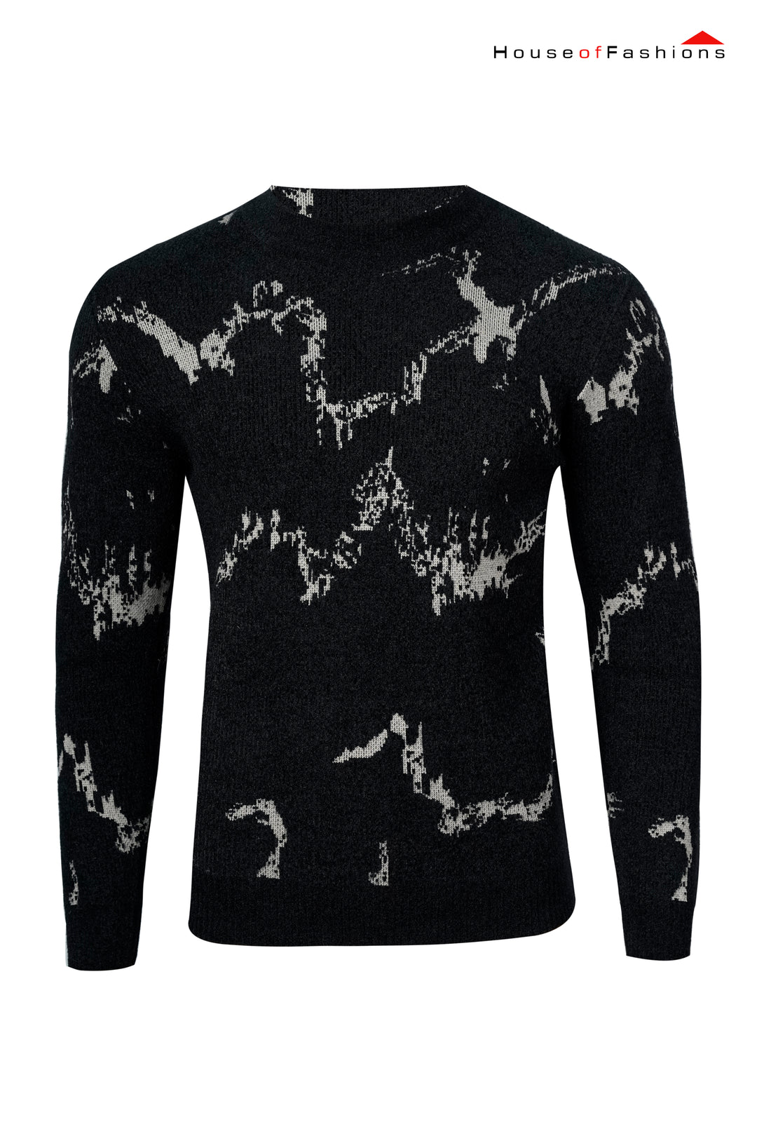 Noir Static Wave Knit Sweater