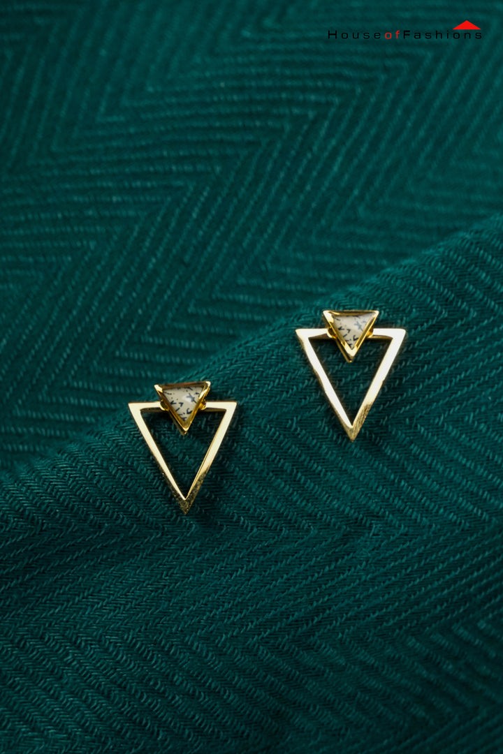 Trio Ring Pendant with Hoop Earrings Set