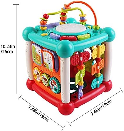 15-in-1 Bluetooth Study Music Activity Cube – Educational Toy with Lights, Music, Shape Sorting & More for Toddlers