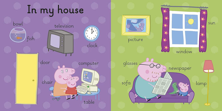 Peppa Pig: Peppa's First 100 Words: An early-learning lift-the-flap book for toddlers - Board book