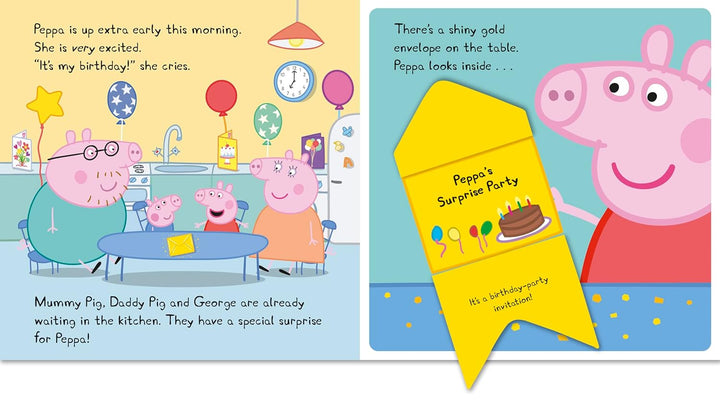 Peppa Pig: Peppa's Surprise Party: A Lift-the-Flap Book - Board book