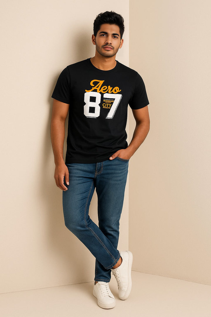 Aeropostale 87 Graphic T-Shirt – Black