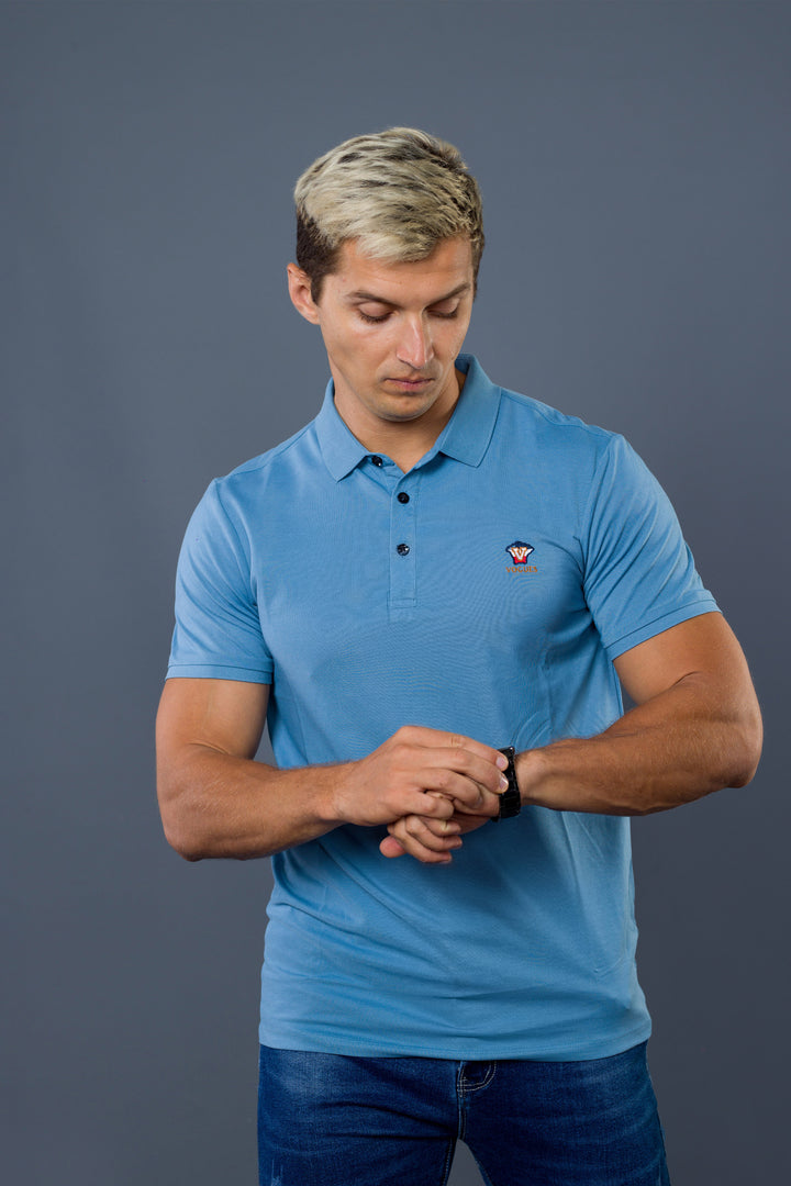 Slim Polo T-Shirt (Blue)