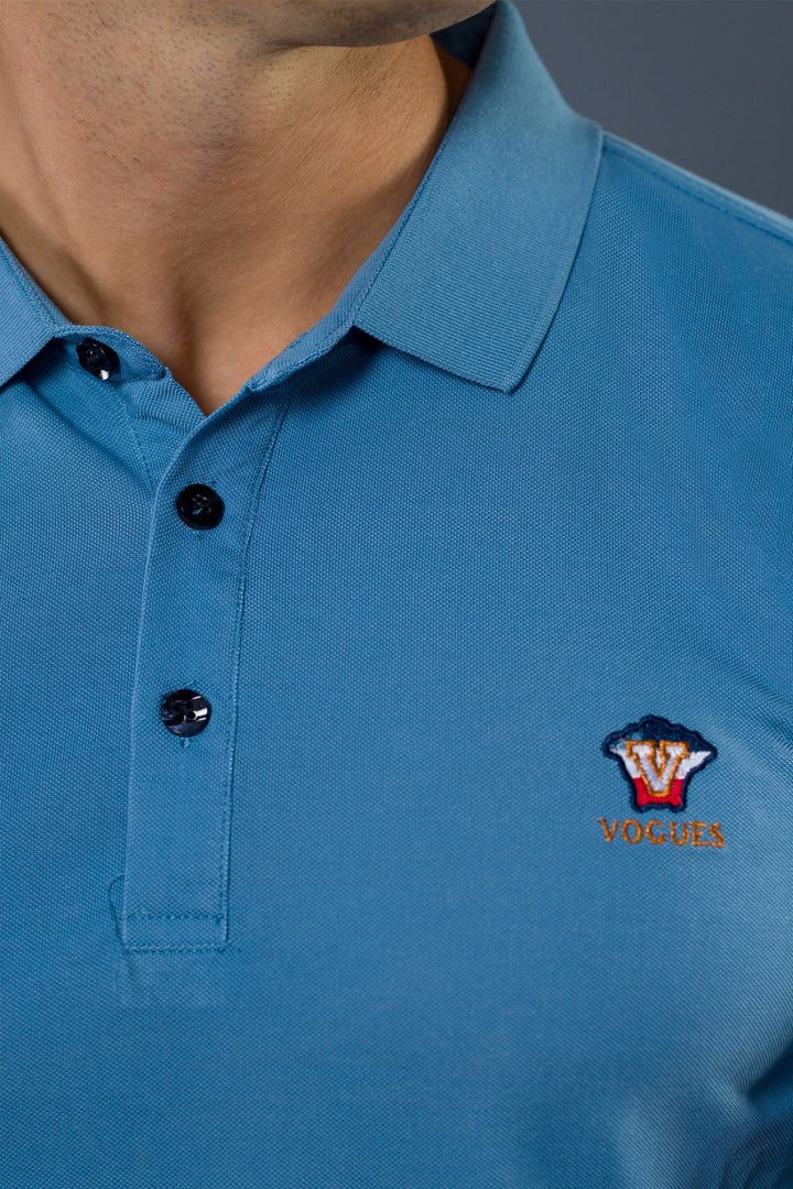 Slim Polo T-Shirt (Blue)