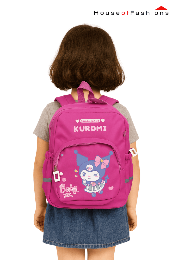 Kids’ Kuromi Backpack – 12” x 10” Cute Cartoon School & Nursery Bag | House of Fashions