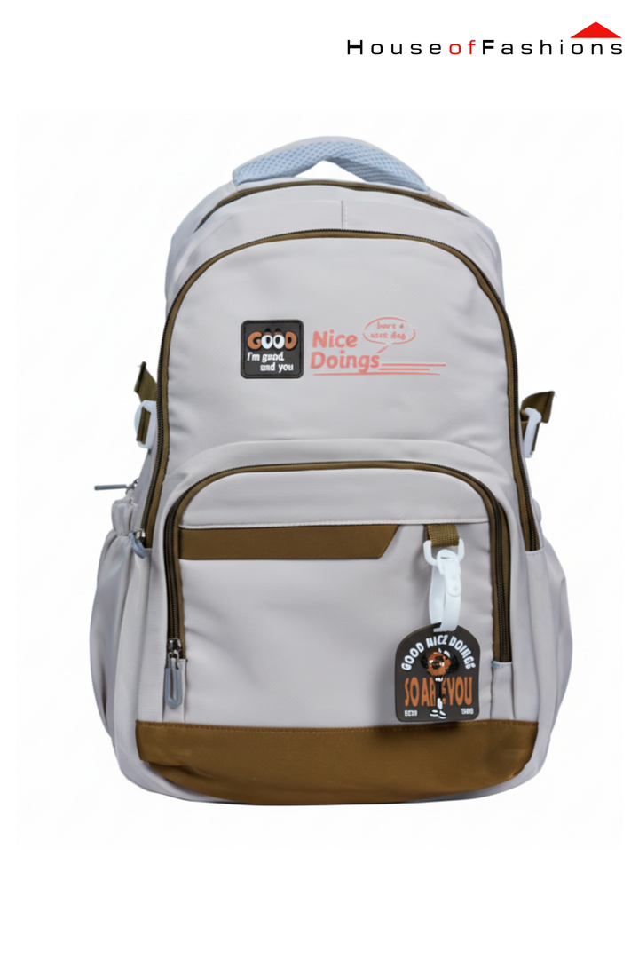 Kids’ School Backpack – 18” x 14.5” Multi-Compartment Bag with Cute Tag | House of Fashions