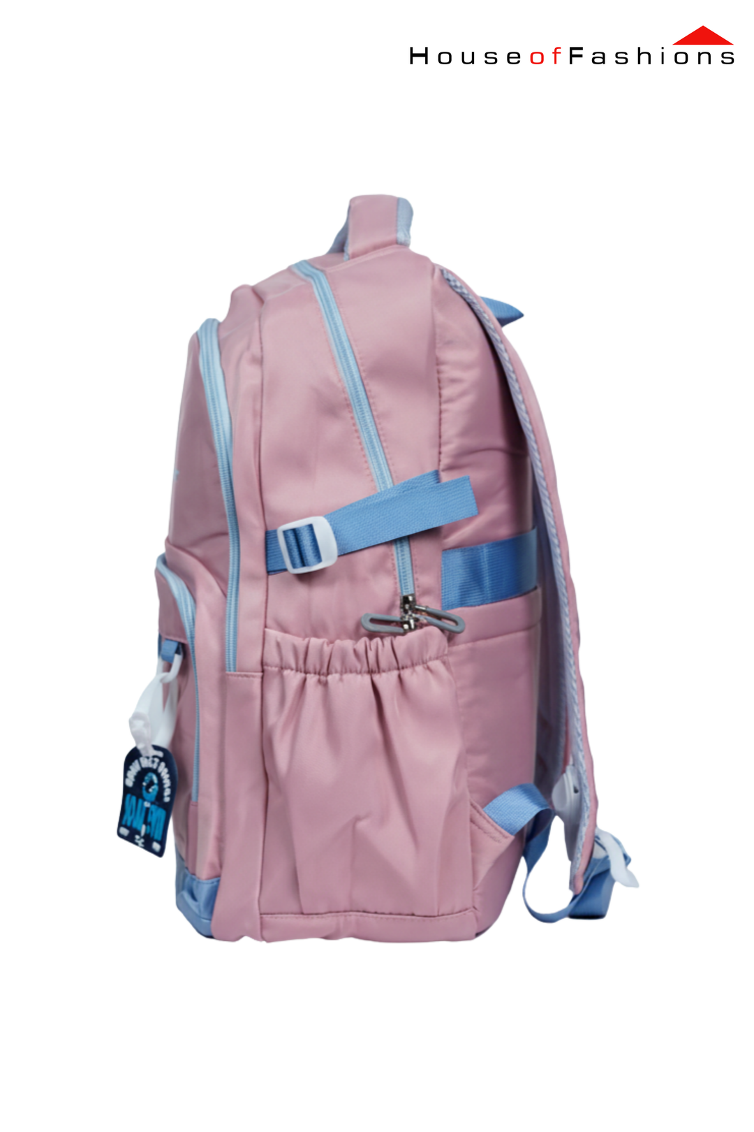 Kids’ Pastel Pink & Blue School Backpack – 18” x 14.5” Large Multi-Compartment Bag | House of Fashions