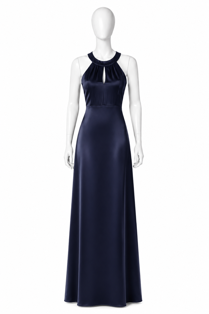 dark blue Satin Gown