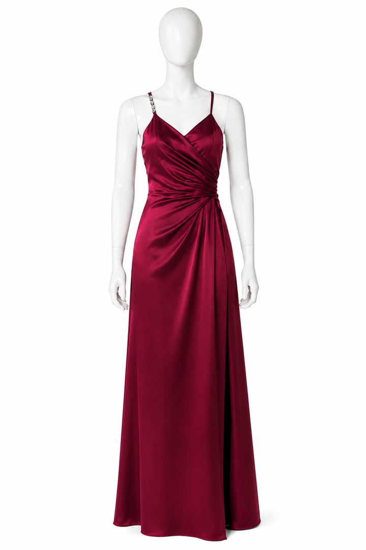 Ruby Cross-Back Satin Gown