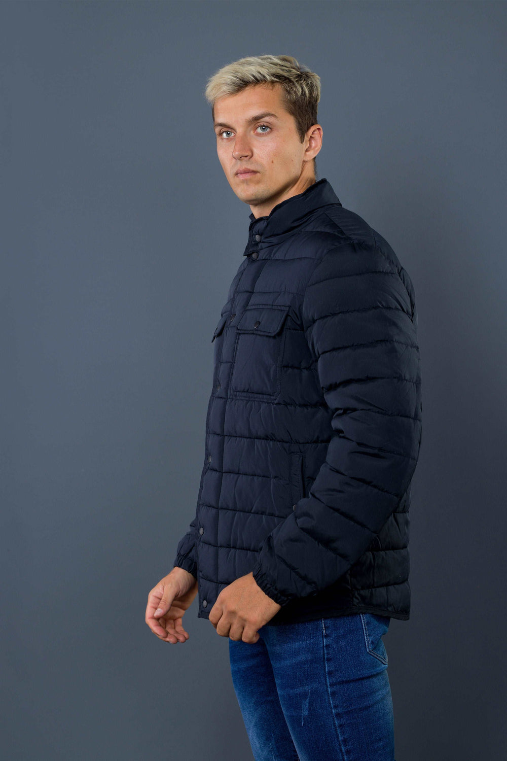 Front Double Pockets Winter Jacket