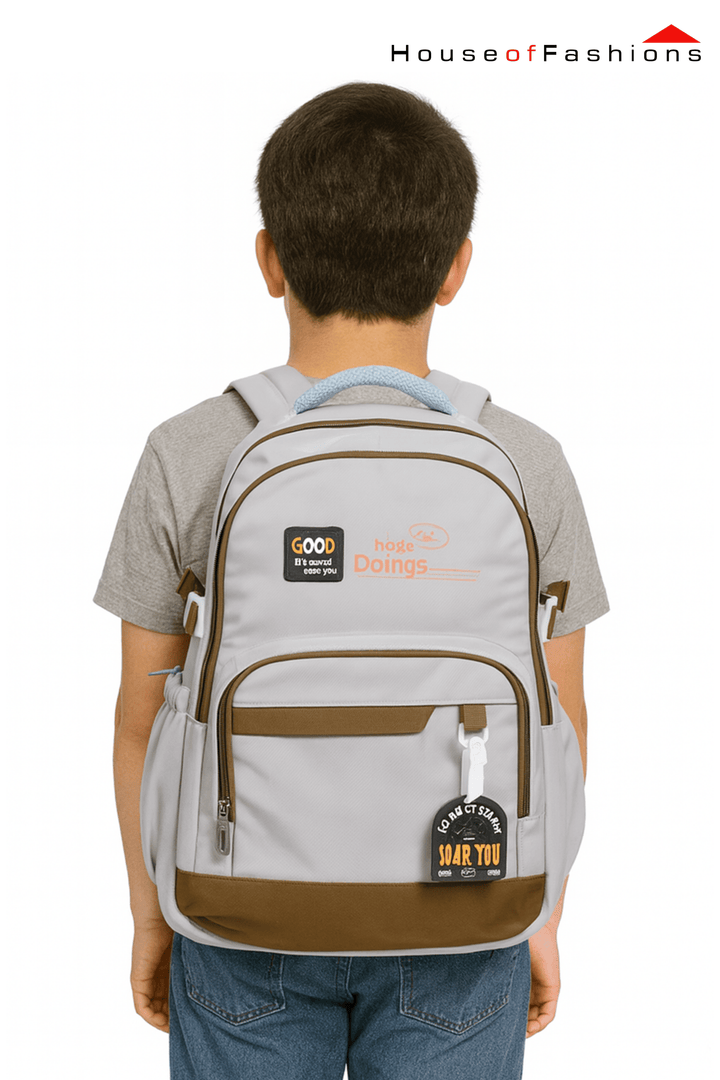 Kids’ School Backpack – 18” x 14.5” Multi-Compartment Bag with Cute Tag | House of Fashions