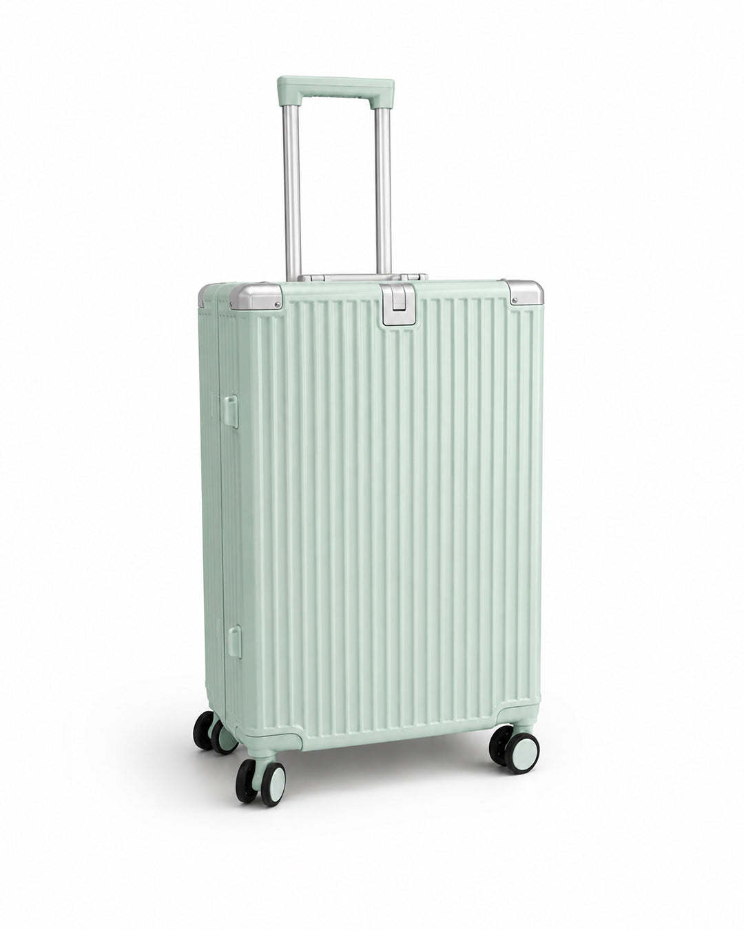 Mint Green Fiber Luggage 25kg | Medium Travel Suitcase with Spinner Wheels