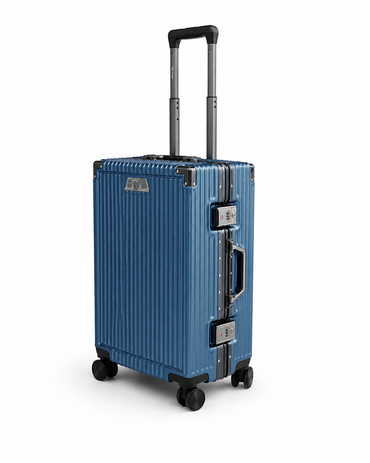 Royal Blue Fiber Luggage 20kg | Hard Shell Trolley Bag Sri Lanka