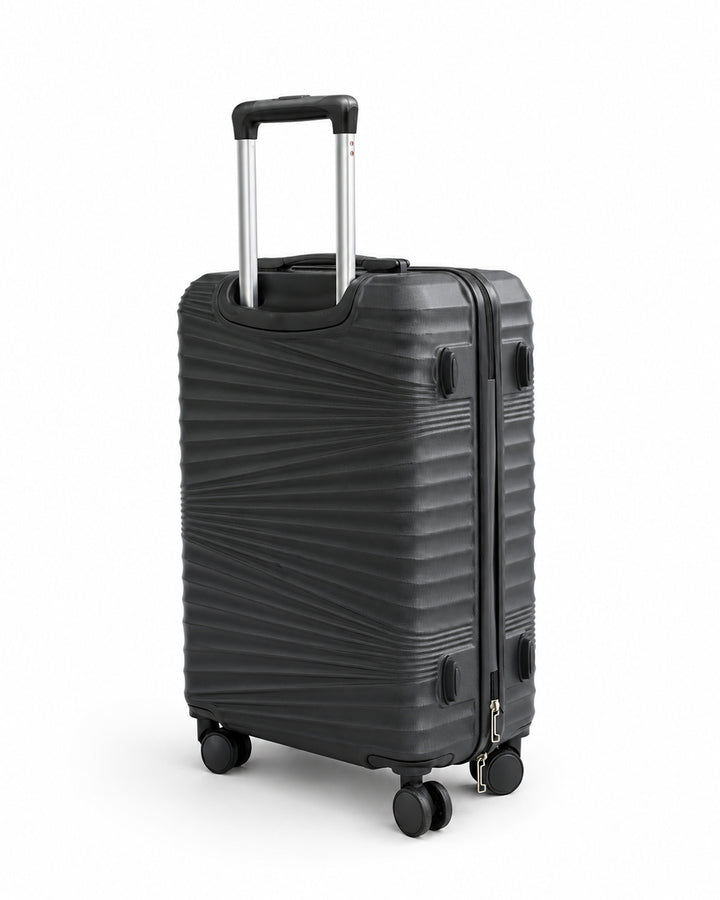 Midnight Black Fiber Luggage 20kg | Travel Suitcase | Trolley Bag Sri Lanka