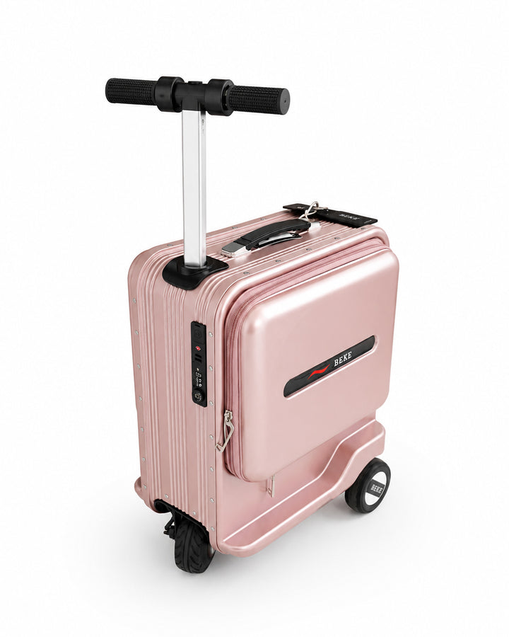 Rose Gold Electric Ride-On Luggage 7kg | Smart Scooter Suitcase