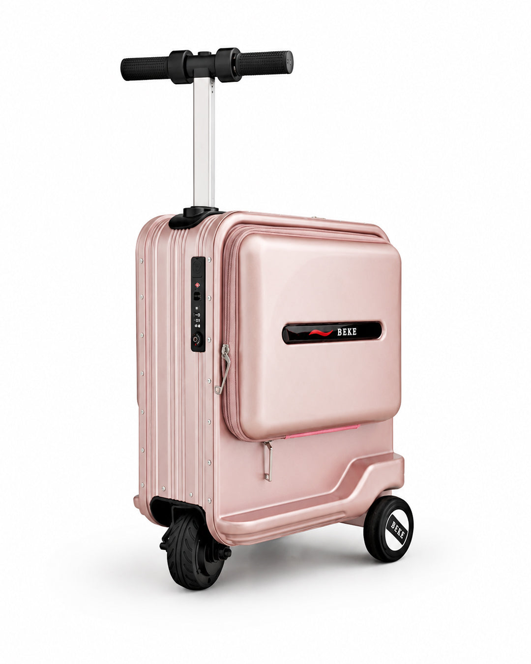 Rose Gold Electric Ride-On Luggage 7kg | Smart Scooter Suitcase
