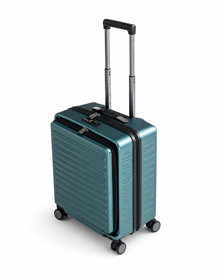 Teal Green Fiber Cabin Luggage 7kg | Carry-On Suitcase | Travel Bag Sri Lanka