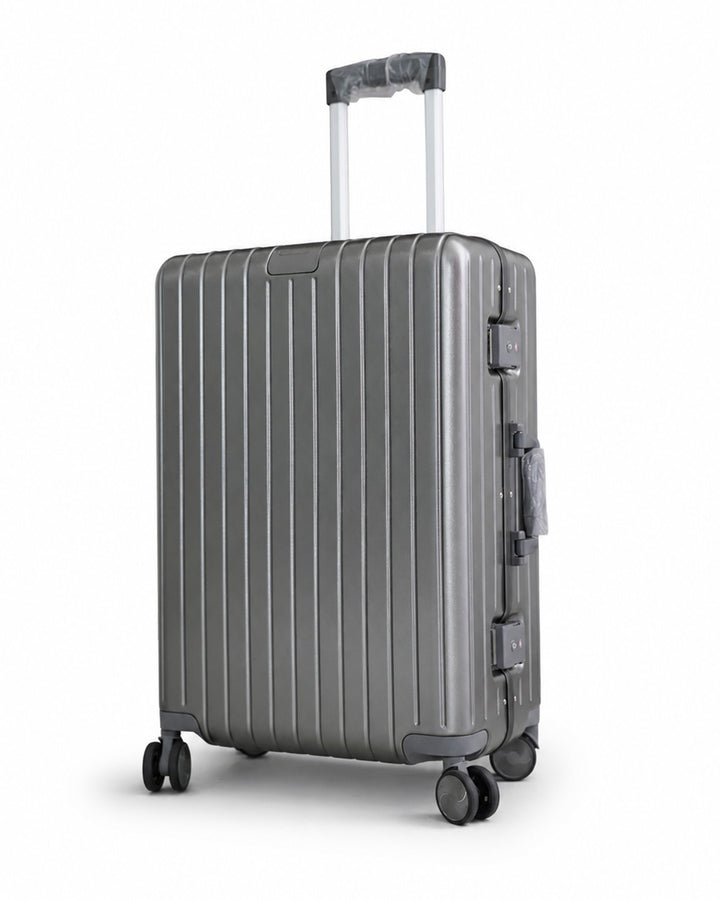 Charcoal Gray Fiber Luggage 20kg | Premium Travel Trolley Bag Sri Lanka