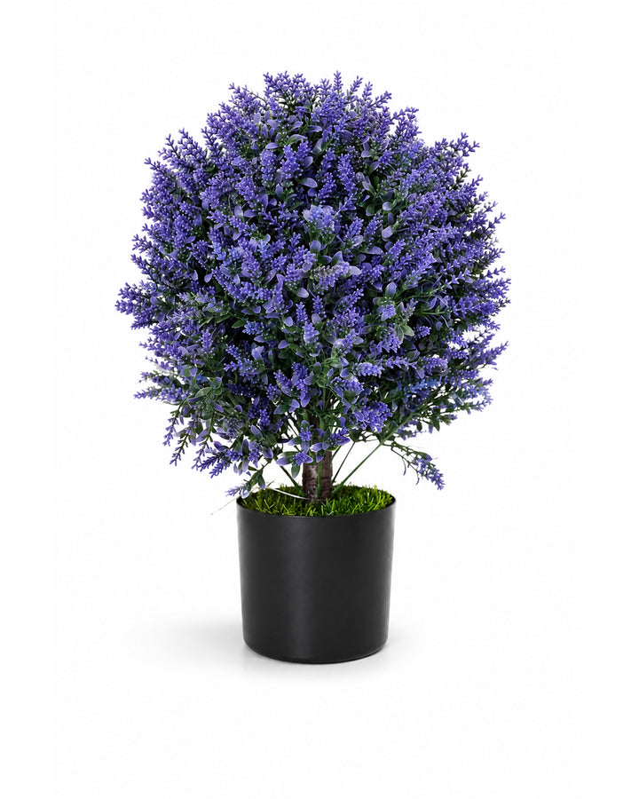 20 Inch Purple Artificial Lavender Plant with Black Pot | Home Decoration Gift