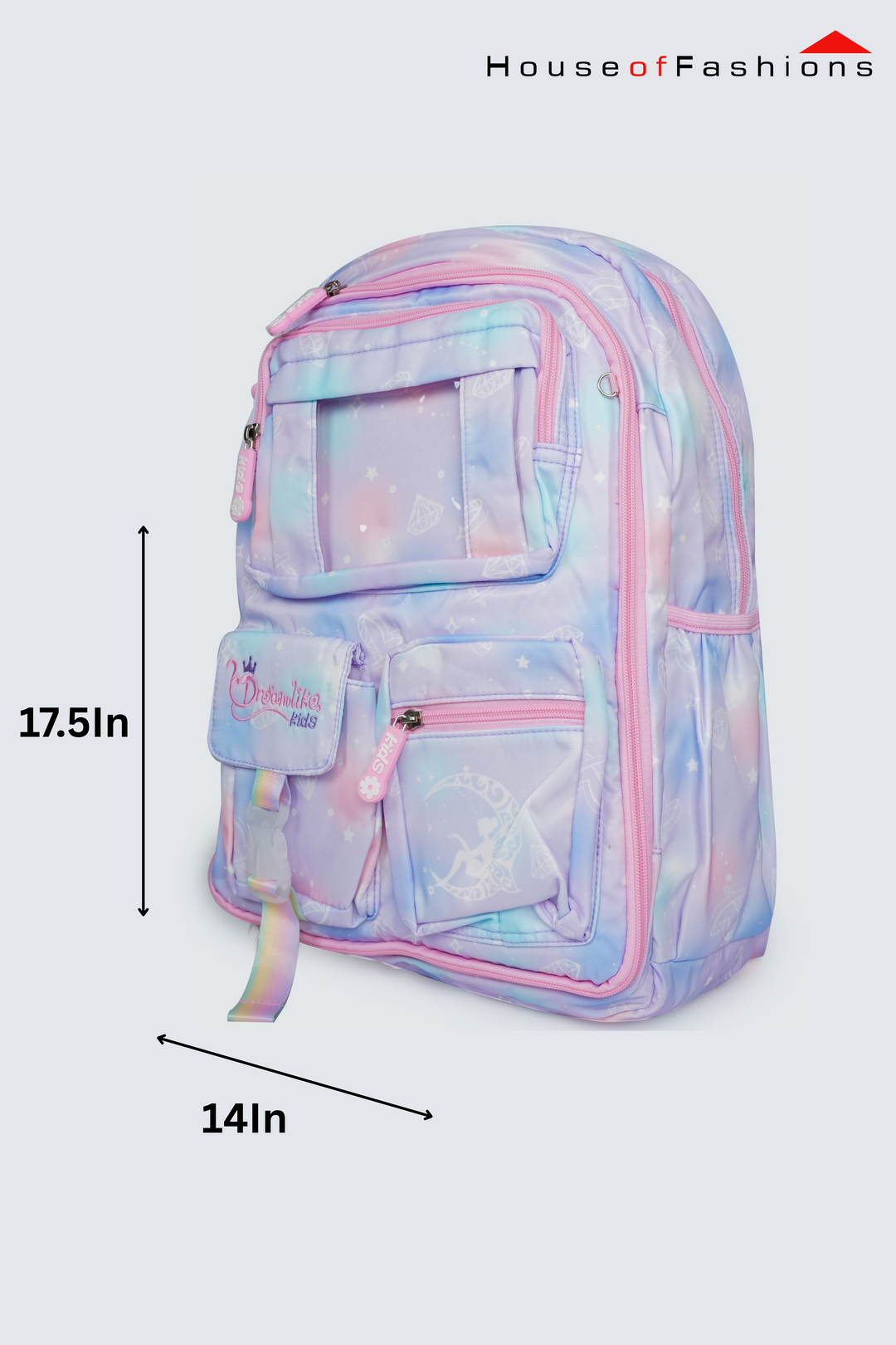 Pink Princess School Bag | Super Light, Water-Resistant & Spacious