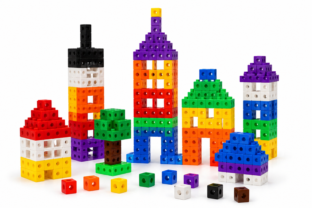 Colorful linking cubes