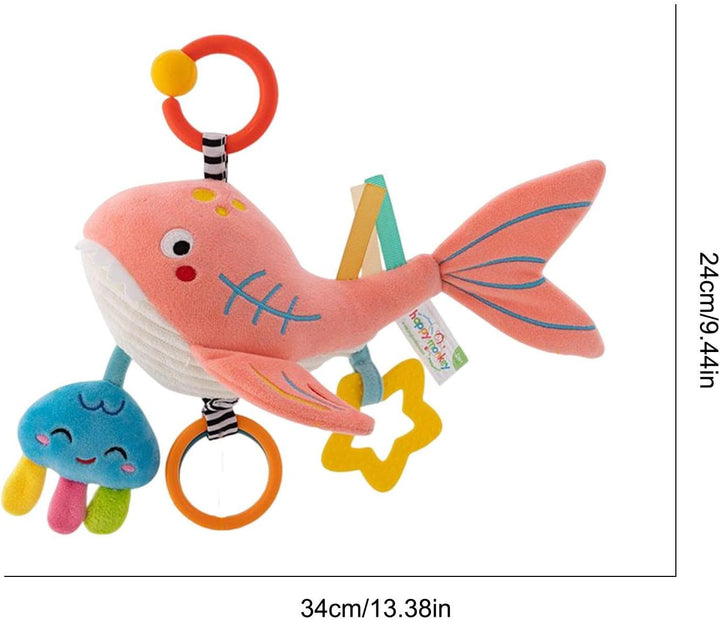 Musical Pull Down Toy for Babies – Animal Teether Toy with Music, Sound Paper & Strap | Stroller, Crib, Car Seat Toy (0+ Months)**