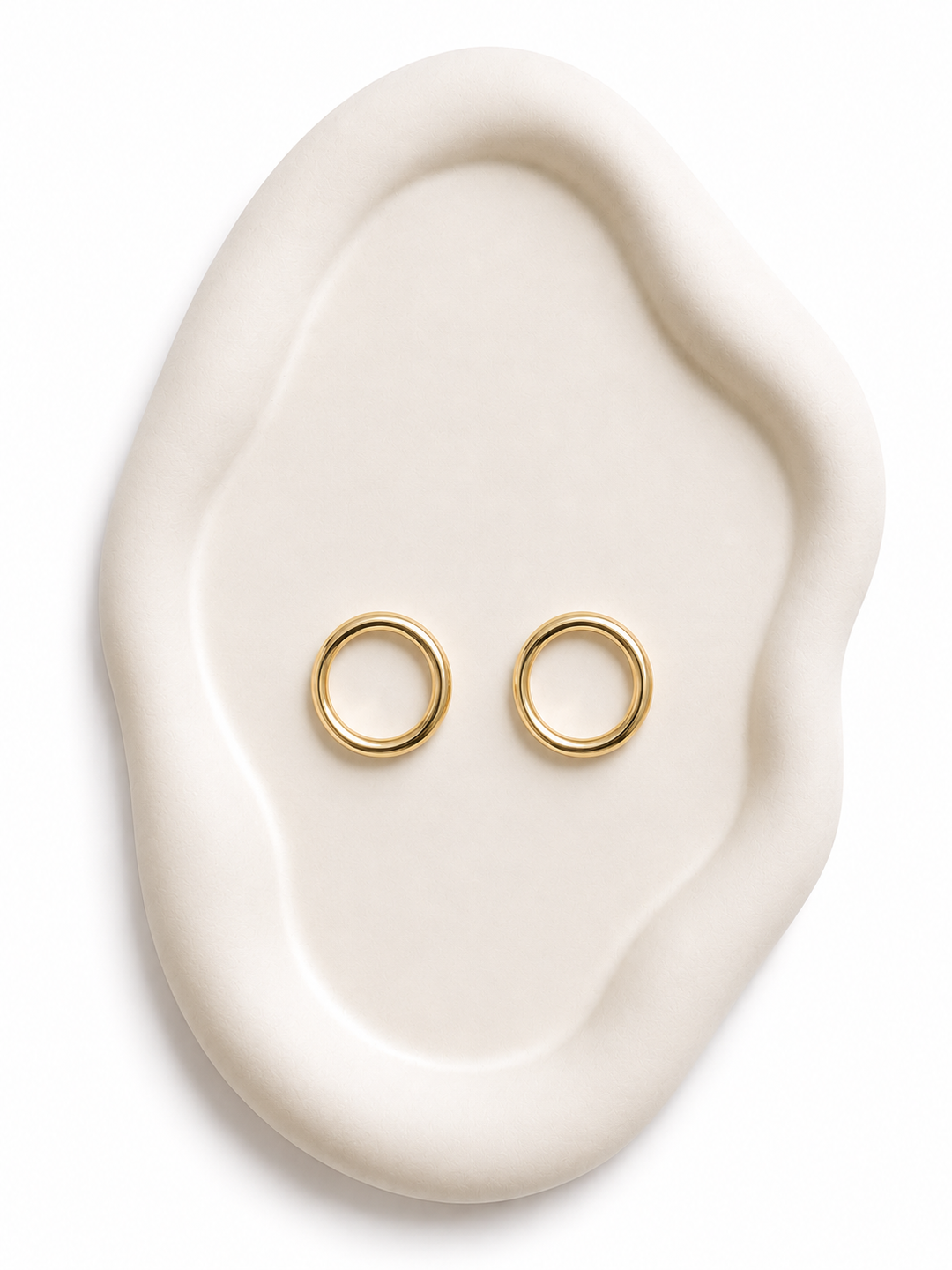 gold-tone hoop earrings