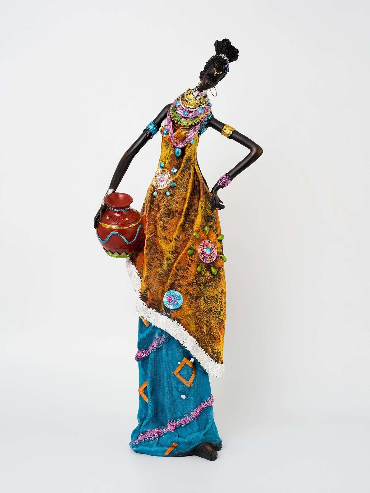 African Dancing Lady Statue