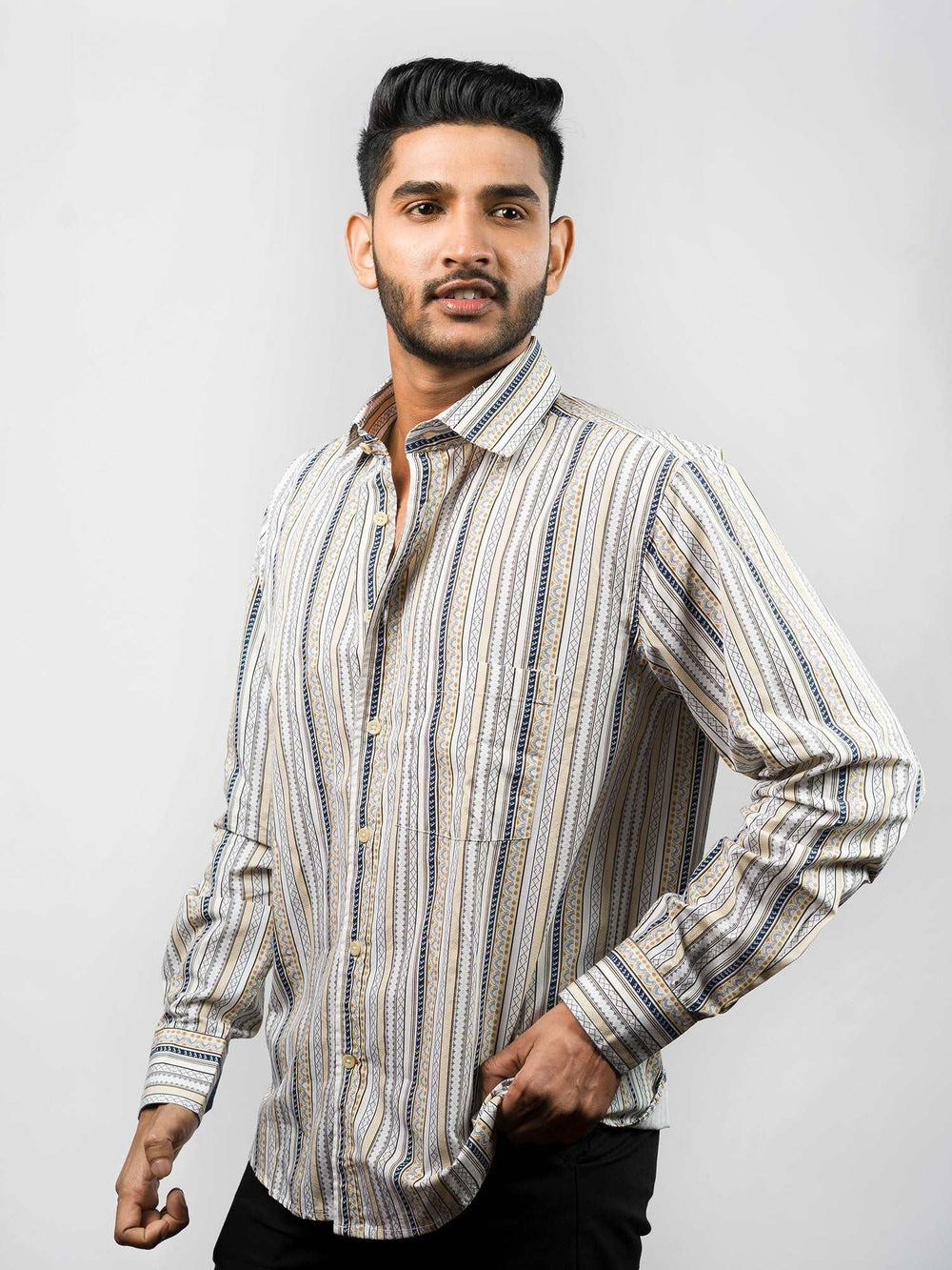 DILLON STRIPED PRINTED SHIRT