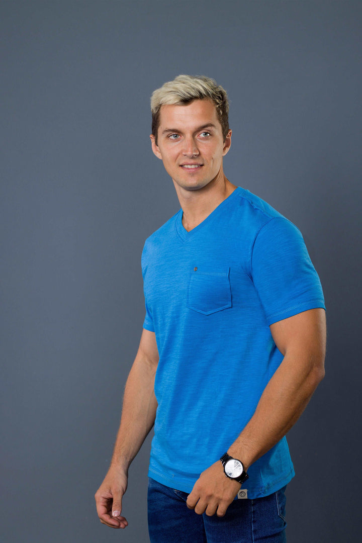 Blue V-Neck T-Shirt