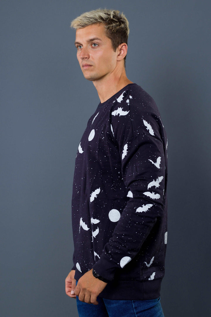 Bat Print Sweatshirt