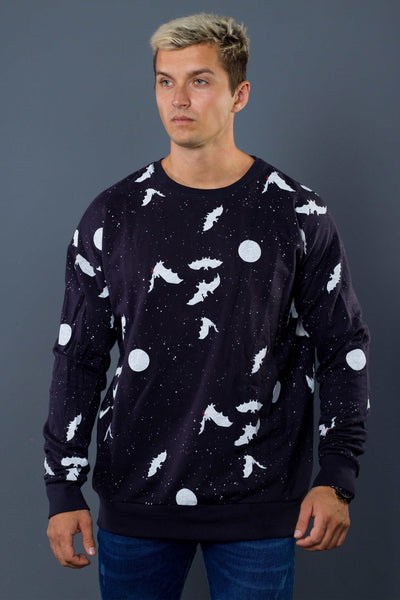 Bat Print Sweatshirt