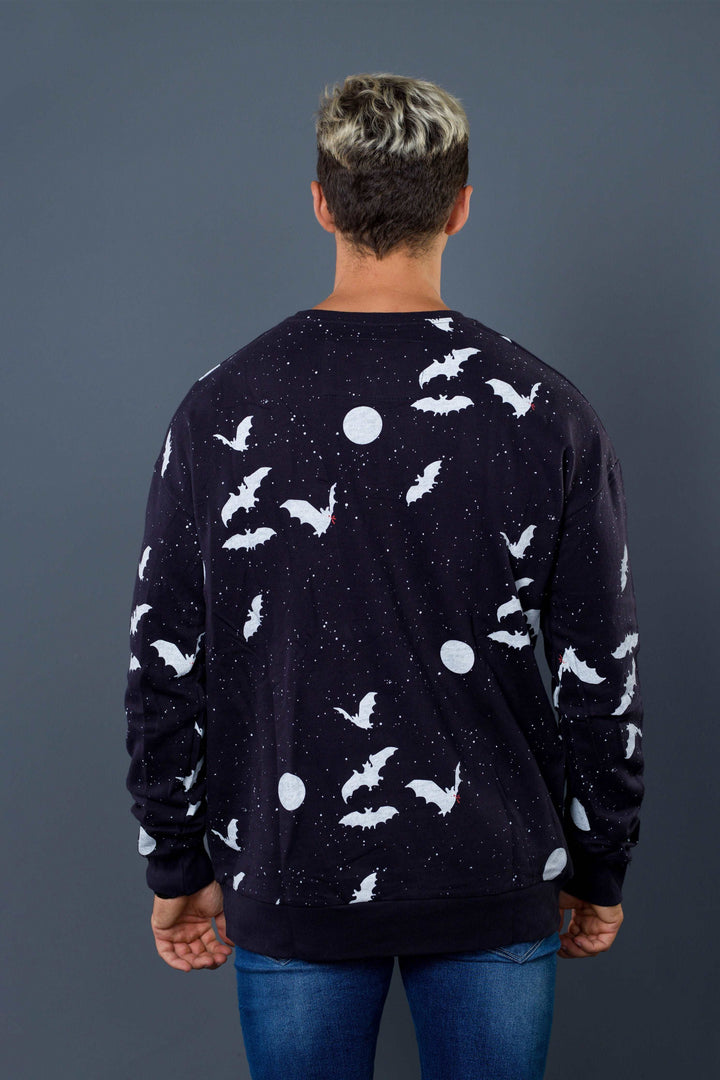 Bat Print Sweatshirt