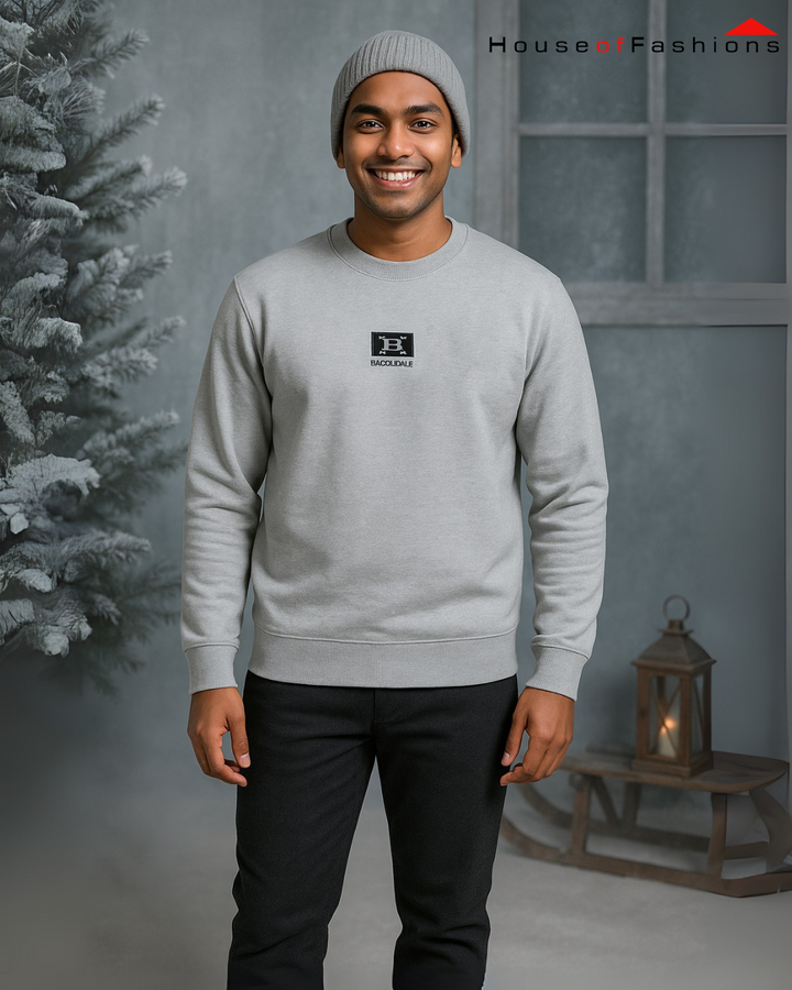 Men Full Sleeve embossed Sweatshirt