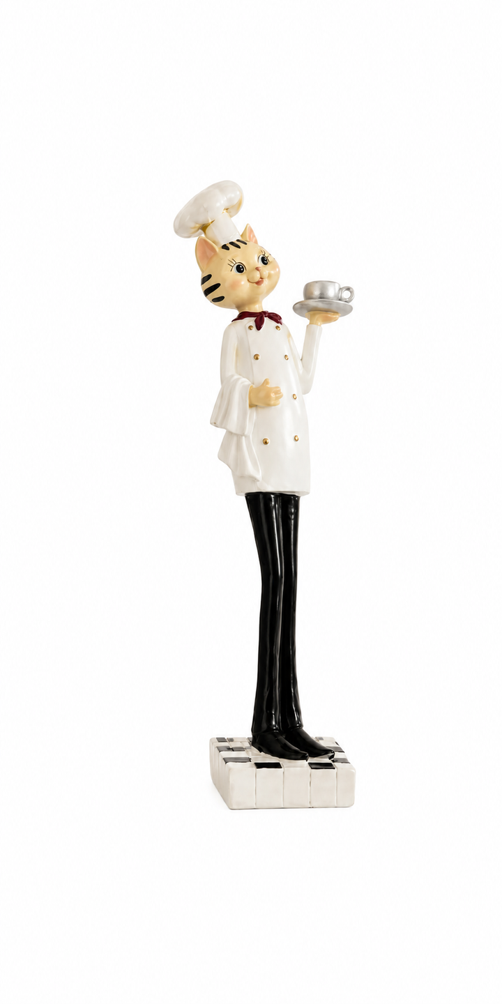 Chef Cat Decorative Figurine