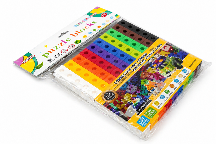 Colorful linking cubes