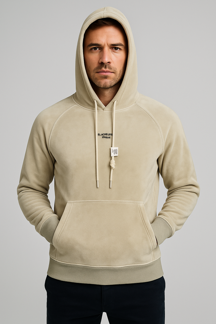 Sandstone Luxe Velour Hoodie