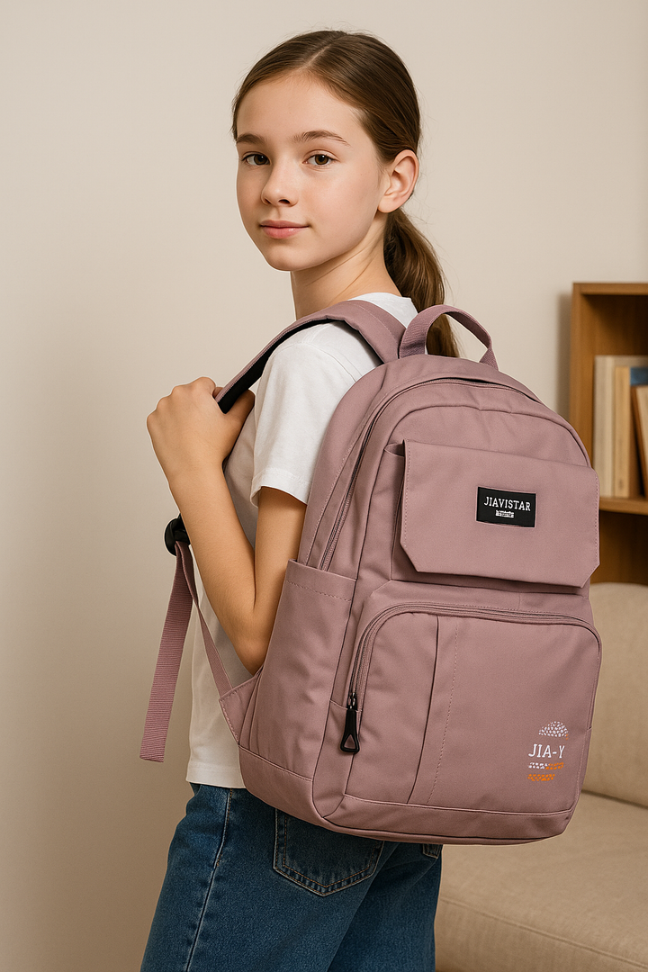 Dusty Pink JIAVISTAR School Backpack
