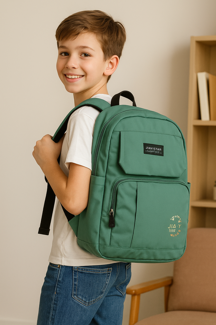 Classic Green Backpack – Boys School Bag