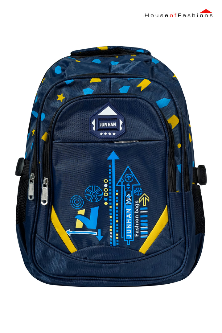 Urban Arrows School Backpack – Navy Blue 17.5" Boys’ Graphic School Bag